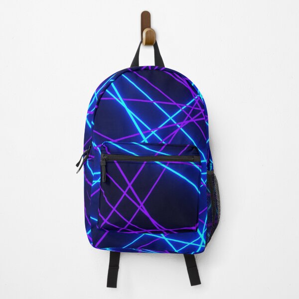 Item preview, Neon Abstract Line -Blue and Purple, Black- designed and sold by lematworks.