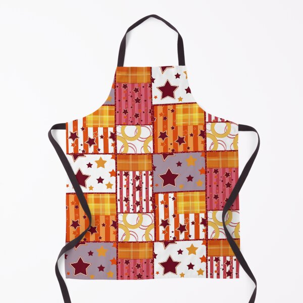 Item preview, Patchwork seamless bright retro checkered stars elements pattern background designed and sold by fuzzyfox.