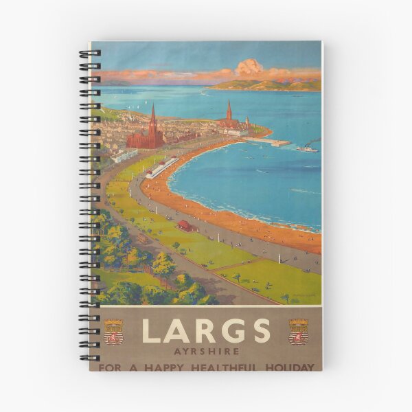 Item preview, Largs Ayshire vintage travel poster designed and sold by stickart-marek.