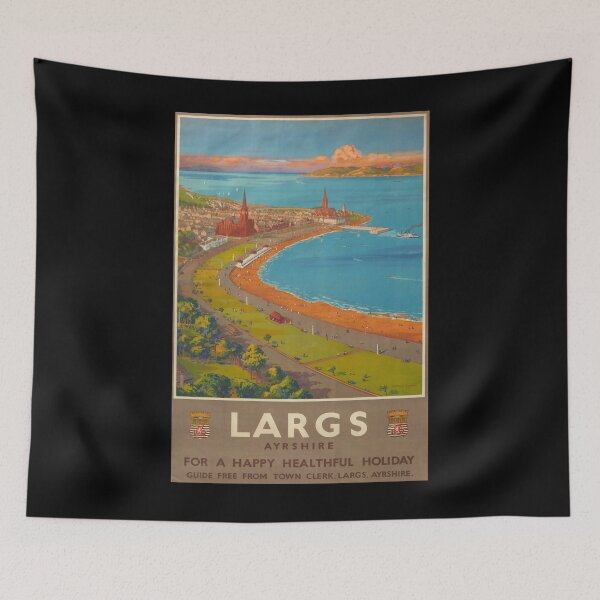 Item preview, Largs Ayshire vintage travel poster designed and sold by stickart-marek.