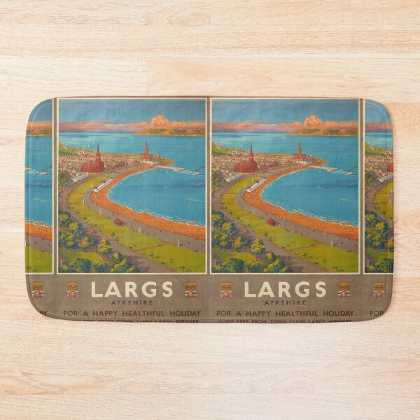 Item preview, Largs Ayshire vintage travel poster designed and sold by stickart-marek.