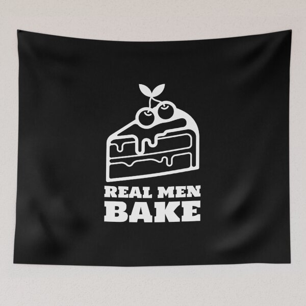 Item preview, Real Men Bake Cherry Cake White designed and sold by javes93.