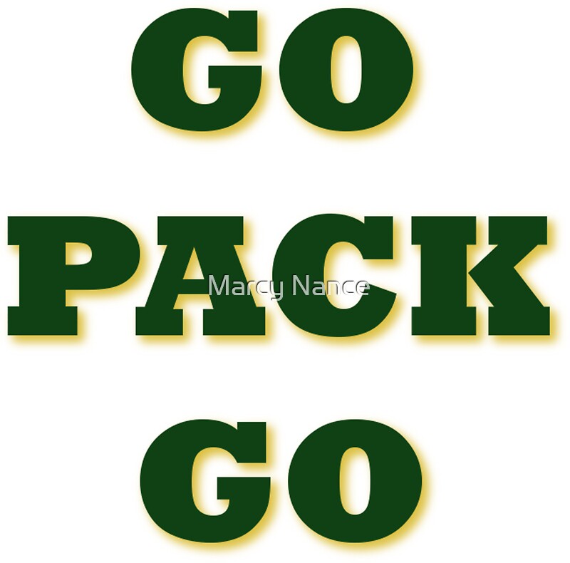 &ldquo;GO PACK GO " Stickers by Marcy Nance | Redbubble