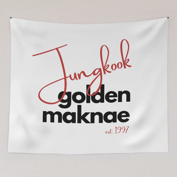 Item preview, BTS Jungkook Golden Maknae Bias Design Black/Red designed and sold by haikustore.
