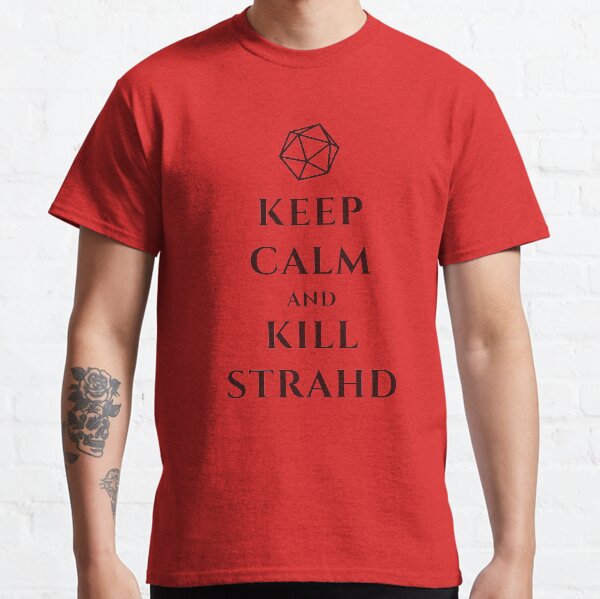 Vista previa del artículo con la obra «Mantén la calma y mata a Strahd», diseñado y vendido por jofr.