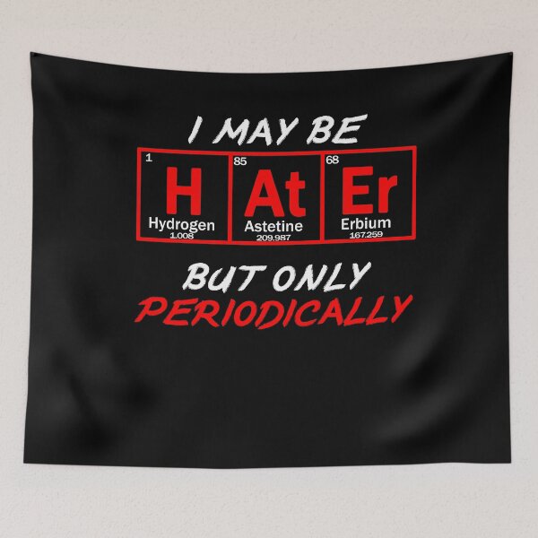 Item preview, I may be HATER but only periodically red colored angry design designed and sold by patriotazx.