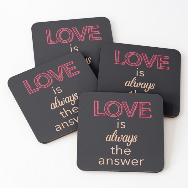 Item preview, Love is always the answer typography designed and sold by JokeGysen.