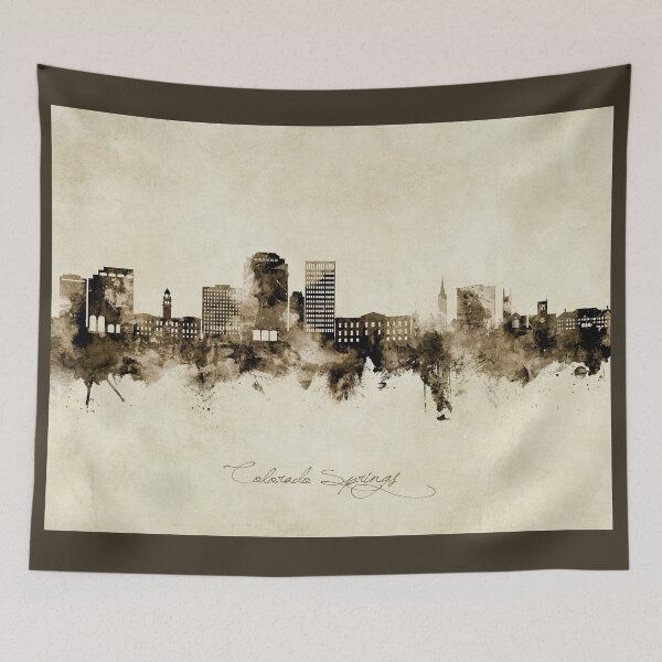 Item preview, Colorado Springs Colorado Skyline designed and sold by ArtPrints.