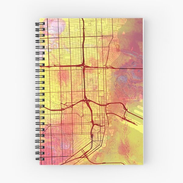 Item preview,  Miami Florida Street Map Magma Explosion designed and sold by IvonDesign.