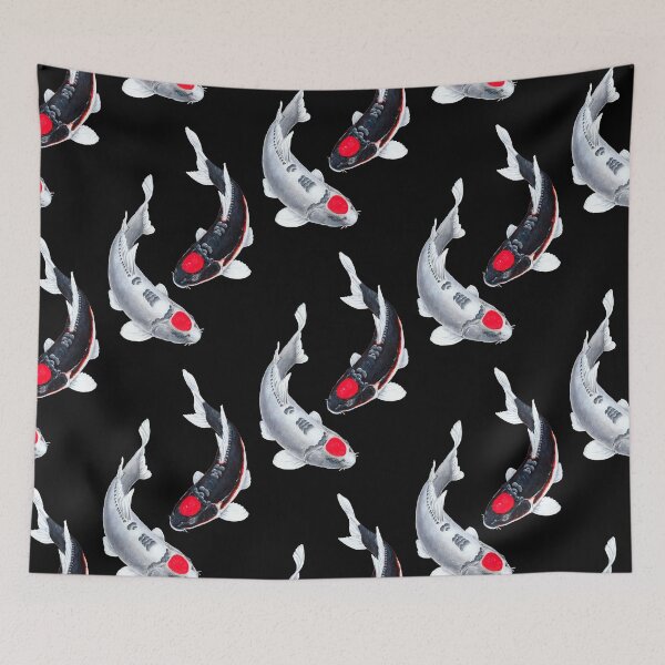 Item preview, Koi Fish Tancho Black White designed and sold by Koiartsandus.