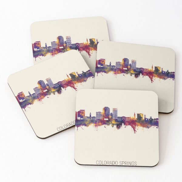 Aperçu de l'œuvre Colorado Springs Colorado Skyline créée et vendue par ArtPrints.