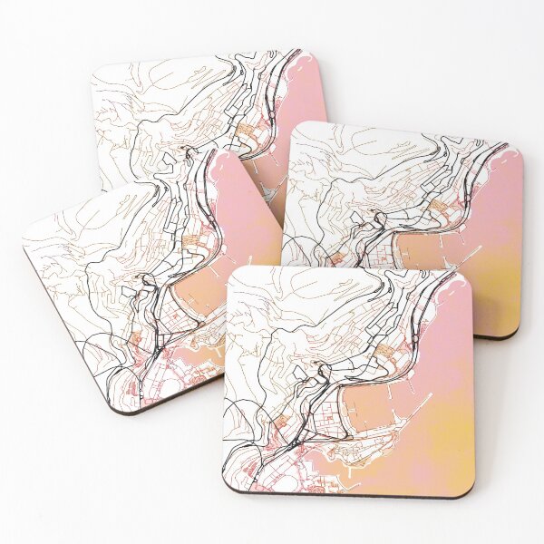 Item preview, Monaco Street Map Magma Explosion designed and sold by IvonDesign.