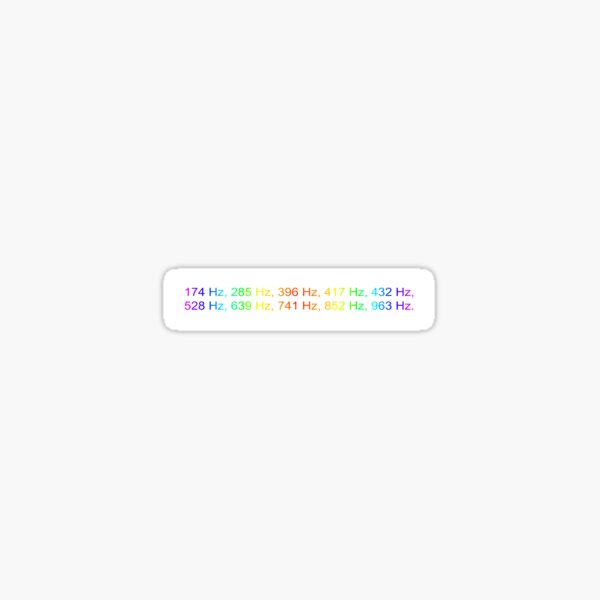 Solfeggio Healing Frequencies Sticker
