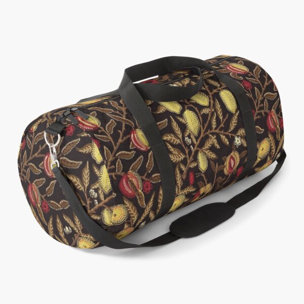 Item preview, LEMONS, ORANGES, POMEGRANATES ,FRUIT BRANCHES WITH FLOWERS Art Nouveau Floral in Brown designed and sold by BulganLumini.