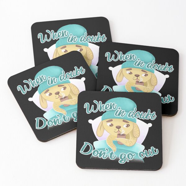 Item preview, When in doubt Don't go out! Cute sleepy puppy designed and sold by jasmineberry.