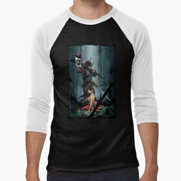Samurai and Geisha Baseball ¾ Sleeve T-Shirt