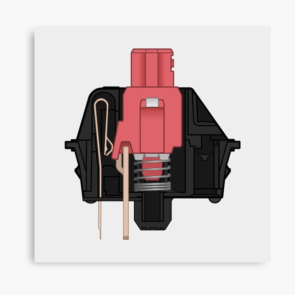 Cherry MX (Pink) Silent Red Switch Mechanical Keyboard Canvas Print