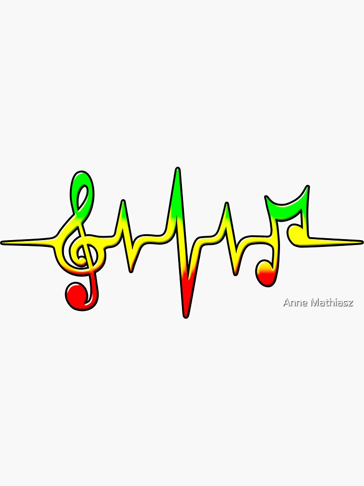 Music Pulse, Reggae, Sound Wave, Rastafari, Jah, Jamaica, Rasta von boom-art