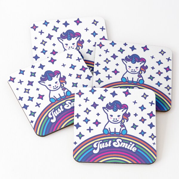 Item preview, Yuni unicorn - sitting rainbow stars Just Smile designed and sold by TokiPY.