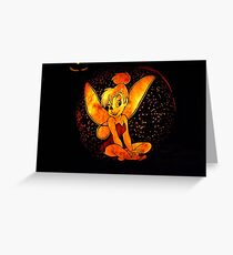 Tinkerbell Jack-O-Lantern Greeting Card