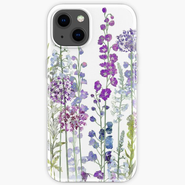 Purple Flower Meadow - Alliums, Delphiniums & Veronica Gentianoides iPhone Soft Case
