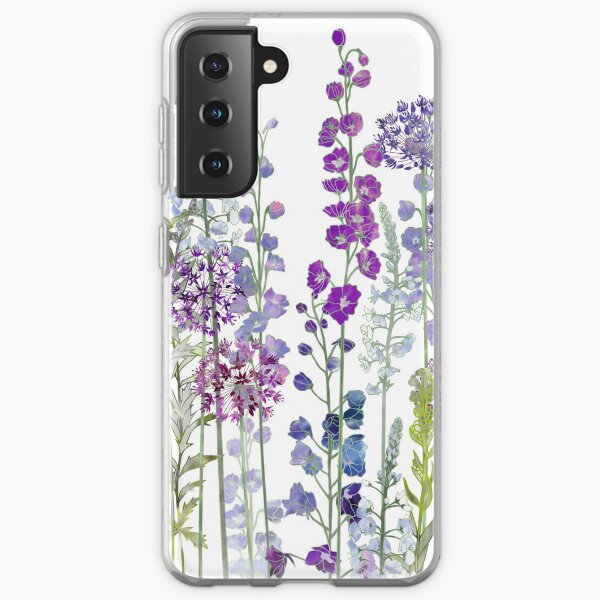 Purple Flower Meadow - Alliums, Delphiniums & Veronica Gentianoides Samsung Galaxy Soft Case