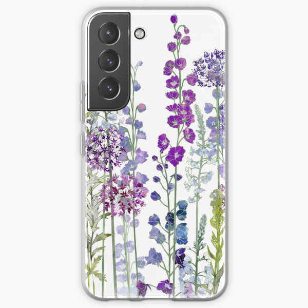 Purple Flower Meadow - Alliums, Delphiniums & Veronica Gentianoides Samsung Galaxy Soft Case