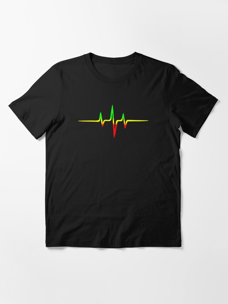 Alternative Ansicht von Musik Puls Reggae Heartbeat Rastafari Jah Jamaika Rasta Essential T-Shirt