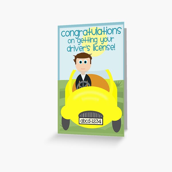 ¡Felicitaciones por obtener su licencia de conducir! Tarjetas de felicitación