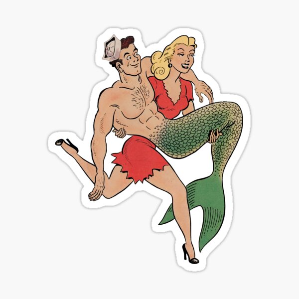 Merman rescue Sticker