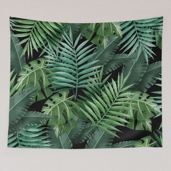 Item preview, Tropical Jungle Leaves Pattern designed and sold by KA DESIGNS.