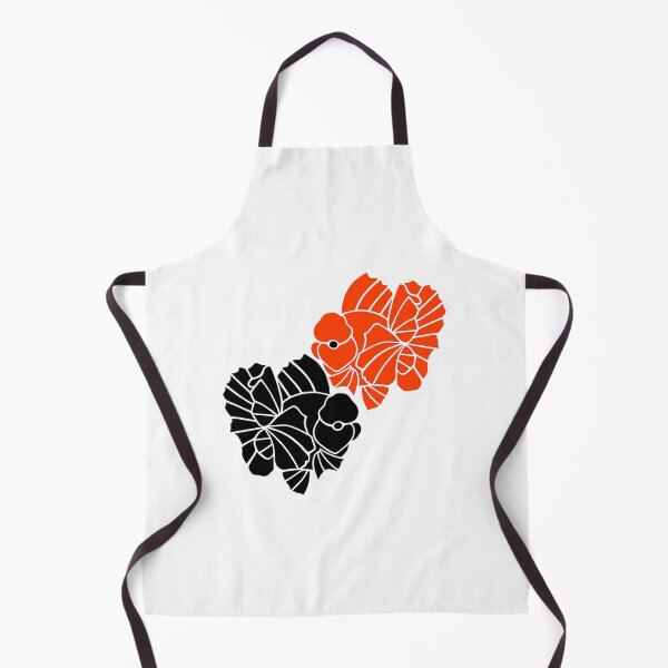 Item preview, Oranda Full Red and Full Black Goldfish Pair Logo 20 C designed and sold by Nosnah.