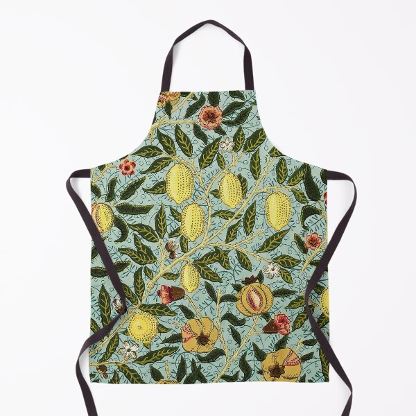 Item preview, LEMONS, ORANGES, POMEGRANATES ,FRUIT BRANCHES WITH FLOWERS Art Nouveau Floral in Sky Blue designed and sold by BulganLumini.