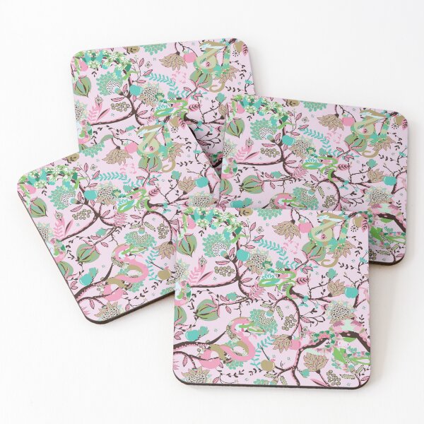Item preview, Sneaky snakes in Eden | pink designed and sold by camcreativedk.