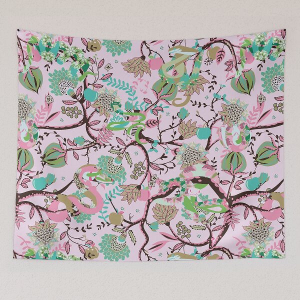 Item preview, Sneaky snakes in Eden | pink designed and sold by camcreativedk.