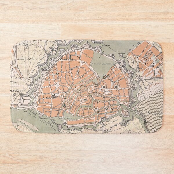 Item preview, Vintage Hamburg Germany Map (1900) designed and sold by BravuraMedia.
