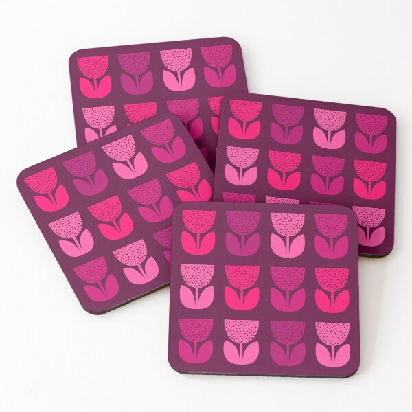 Item preview, Geometric Pattern: Poppy: Dark Pink designed and sold by Red Wolf.