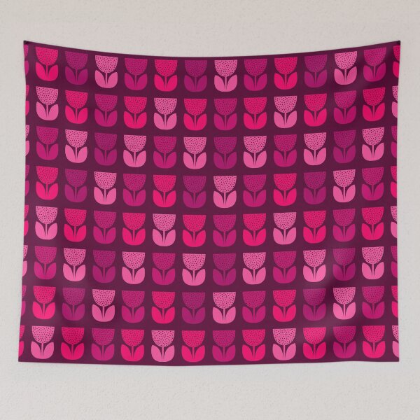 Item preview, Geometric Pattern: Poppy: Dark Pink designed and sold by Red Wolf.