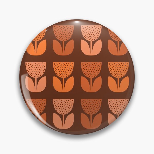 Item preview, Geometric Pattern: Poppy: Dark Orange designed and sold by Red Wolf.