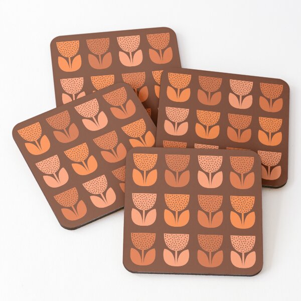 Item preview, Geometric Pattern: Poppy: Dark Orange designed and sold by Red Wolf.