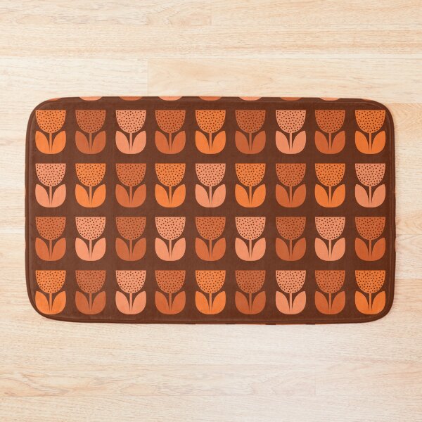 Item preview, Geometric Pattern: Poppy: Dark Orange designed and sold by Red Wolf.