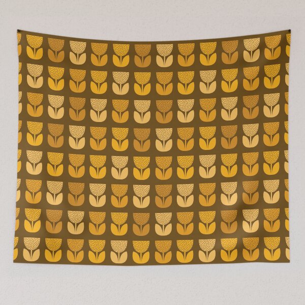 Item preview, Geometric Pattern: Poppy: Dark Yellow designed and sold by Red Wolf.