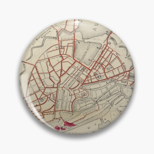 Item preview, Vintage Hamburg Germany Railway Transit Map (1864) designed and sold by BravuraMedia.
