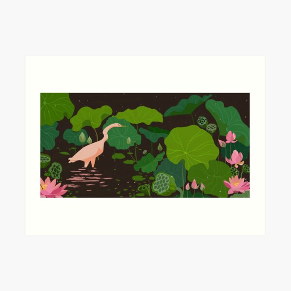 Lotus Fields Art Print