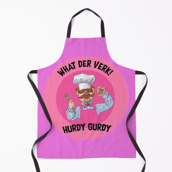 What Der Verk Hurdy Gurdy Bork Bork Microwave Chef - Bad Cook Apron Gifts - Lazy Cooks - Funny Swedish Chef Apron