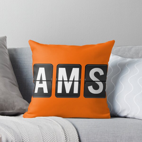 Item preview, AMS - Amsterdam airport code Orange Background designed and sold by mattpanta.