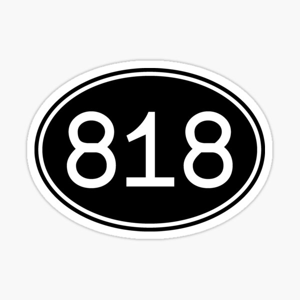 Area Code 818 Sticker