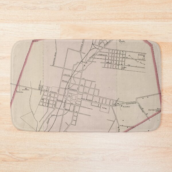 Item preview, Vintage Map of Harrisonburg VA (1878) designed and sold by BravuraMedia.