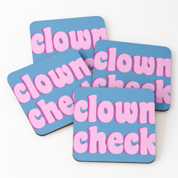 Item preview, clown check designed and sold by TikTokTalk.
