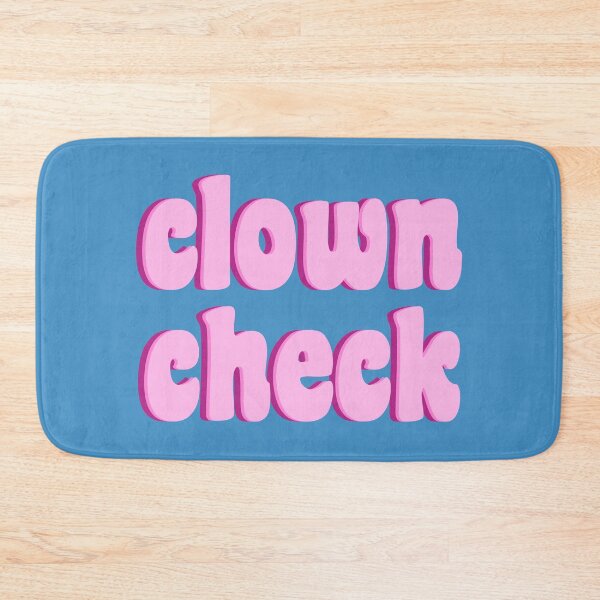 Item preview, clown check designed and sold by TikTokTalk.